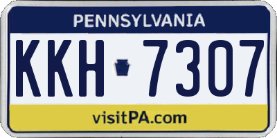 PA license plate KKH7307
