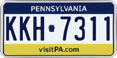 PA license plate KKH7311