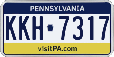 PA license plate KKH7317