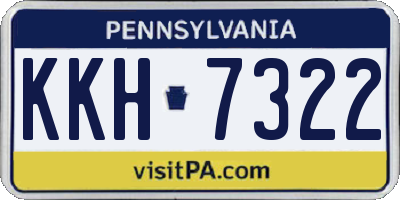 PA license plate KKH7322