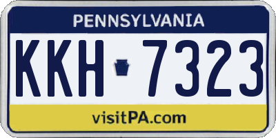 PA license plate KKH7323