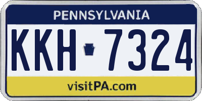 PA license plate KKH7324