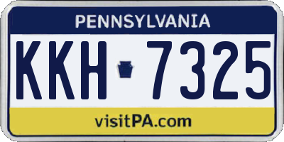 PA license plate KKH7325