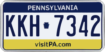 PA license plate KKH7342