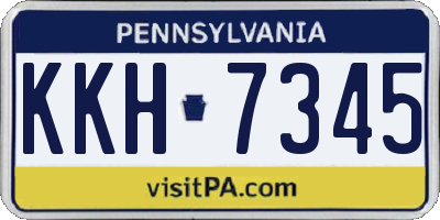 PA license plate KKH7345