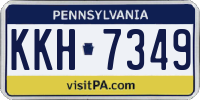 PA license plate KKH7349
