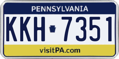 PA license plate KKH7351