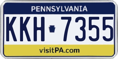 PA license plate KKH7355