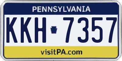 PA license plate KKH7357