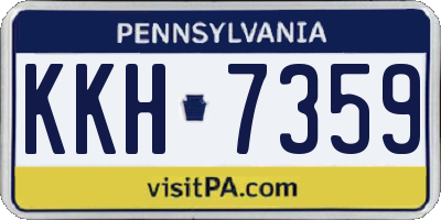 PA license plate KKH7359