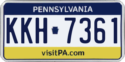 PA license plate KKH7361