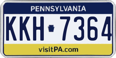 PA license plate KKH7364