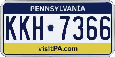 PA license plate KKH7366