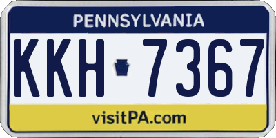 PA license plate KKH7367