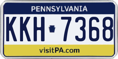 PA license plate KKH7368