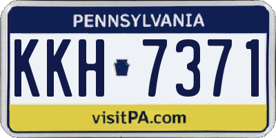 PA license plate KKH7371