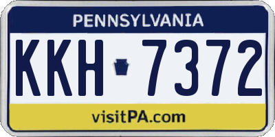 PA license plate KKH7372