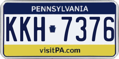 PA license plate KKH7376