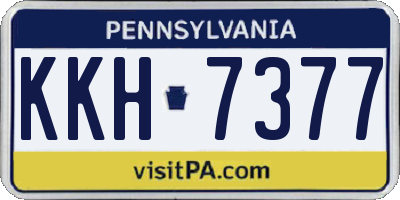 PA license plate KKH7377