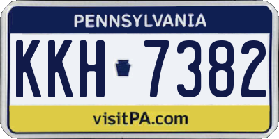 PA license plate KKH7382