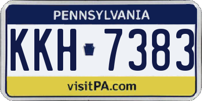 PA license plate KKH7383
