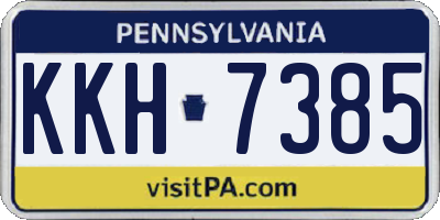 PA license plate KKH7385