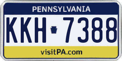 PA license plate KKH7388