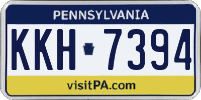PA license plate KKH7394