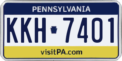 PA license plate KKH7401