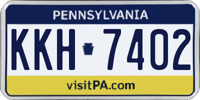 PA license plate KKH7402