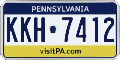 PA license plate KKH7412