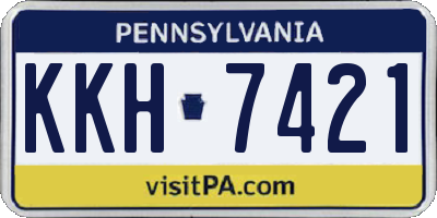 PA license plate KKH7421