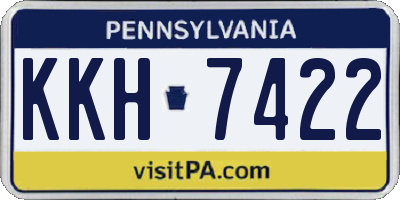 PA license plate KKH7422