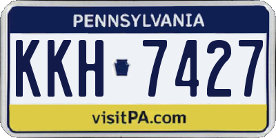 PA license plate KKH7427