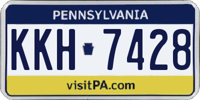 PA license plate KKH7428