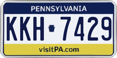 PA license plate KKH7429