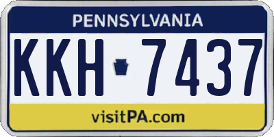 PA license plate KKH7437