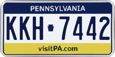 PA license plate KKH7442