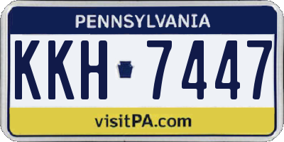 PA license plate KKH7447