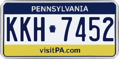 PA license plate KKH7452