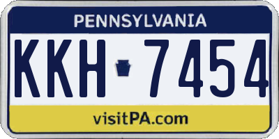 PA license plate KKH7454