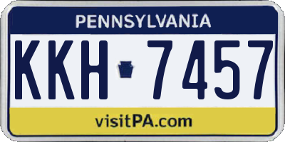 PA license plate KKH7457