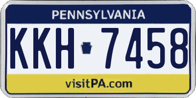 PA license plate KKH7458