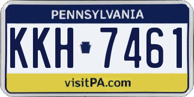 PA license plate KKH7461