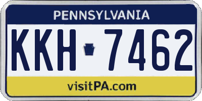 PA license plate KKH7462