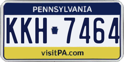 PA license plate KKH7464