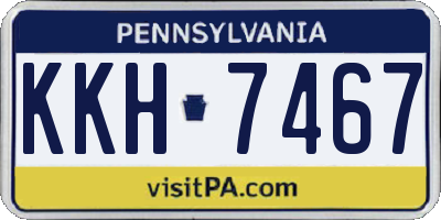 PA license plate KKH7467