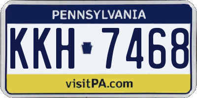 PA license plate KKH7468