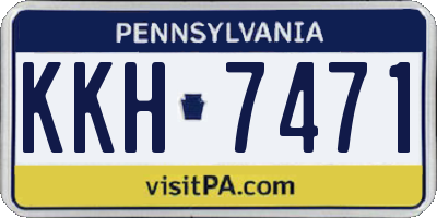PA license plate KKH7471