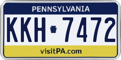 PA license plate KKH7472